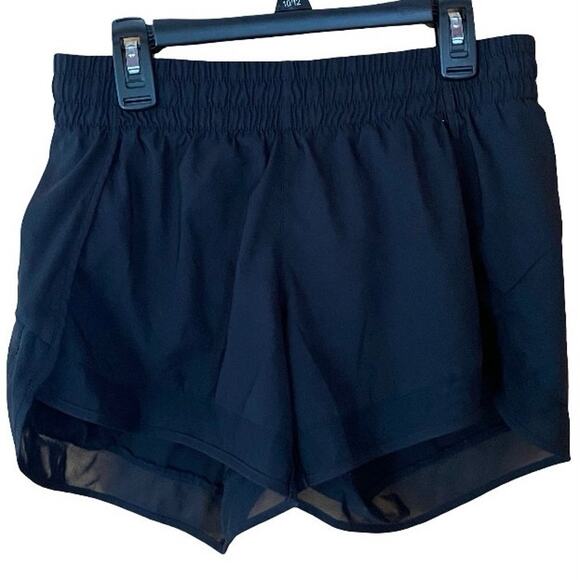 Athleta black Mesh Racer Run Mid Rise 4 athletic shorts size XS - Picture 1 of 6